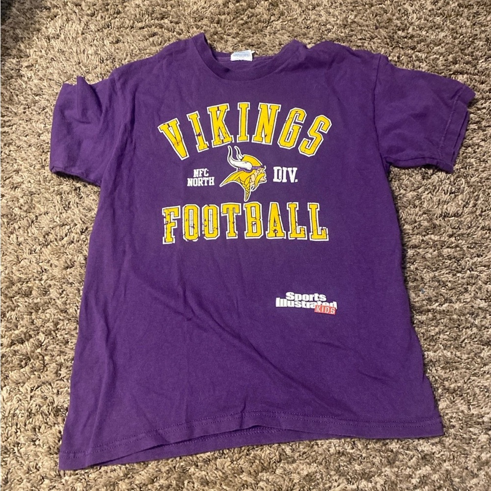 Delta Kids Purple Vikings Football Tee